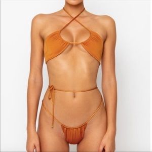 Sommer swim set orange bronze - s top and xs bottom!